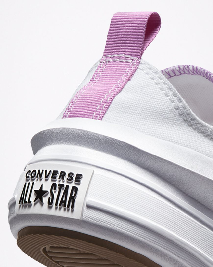 Girls' Converse Chuck Taylor All Star Move Low Top Platform Shoes White / Purple / White | AU 4038EG